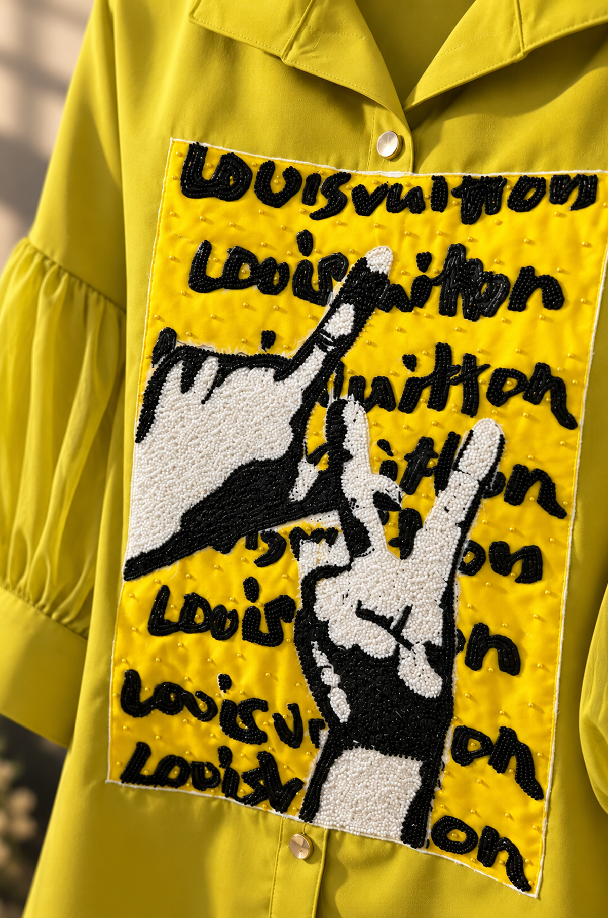 Mustard Yellow Printed Shirt