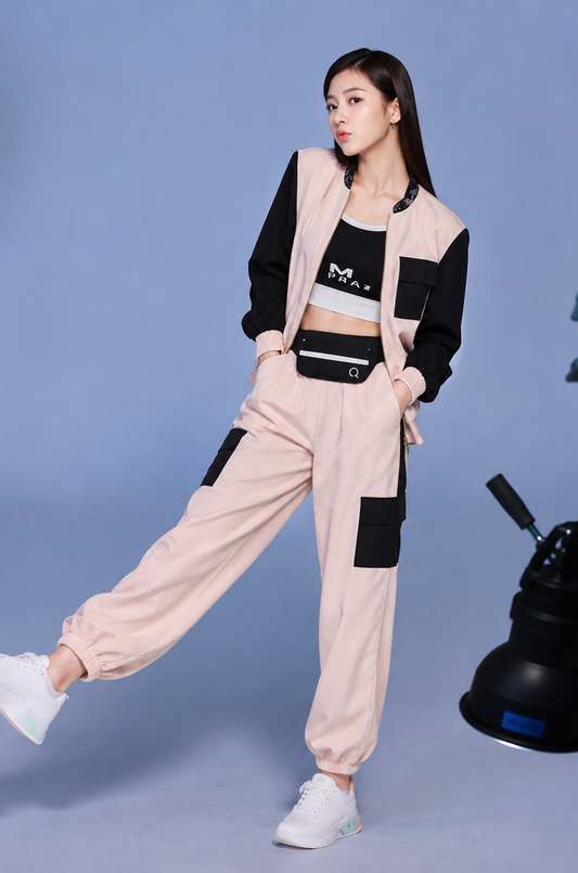 Blush Contrast 3-Piece Track Set