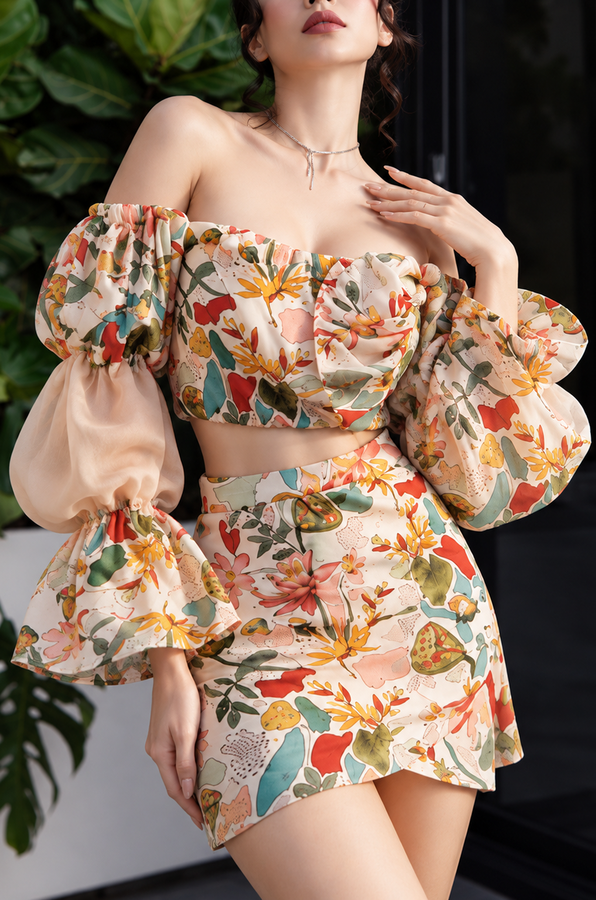 Floral Off-Shoulder Dress
